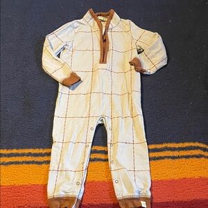 Burt's Bees Baby Onesie with Brown Trim